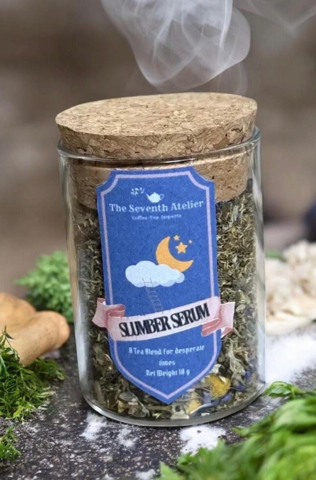 D Monster Tea Gaming Gift Loose Leaf Fantasy Brew Custom Jar Blue Label Dragon Set Herbal Collection Gaming Party Present Bundle Glass Set