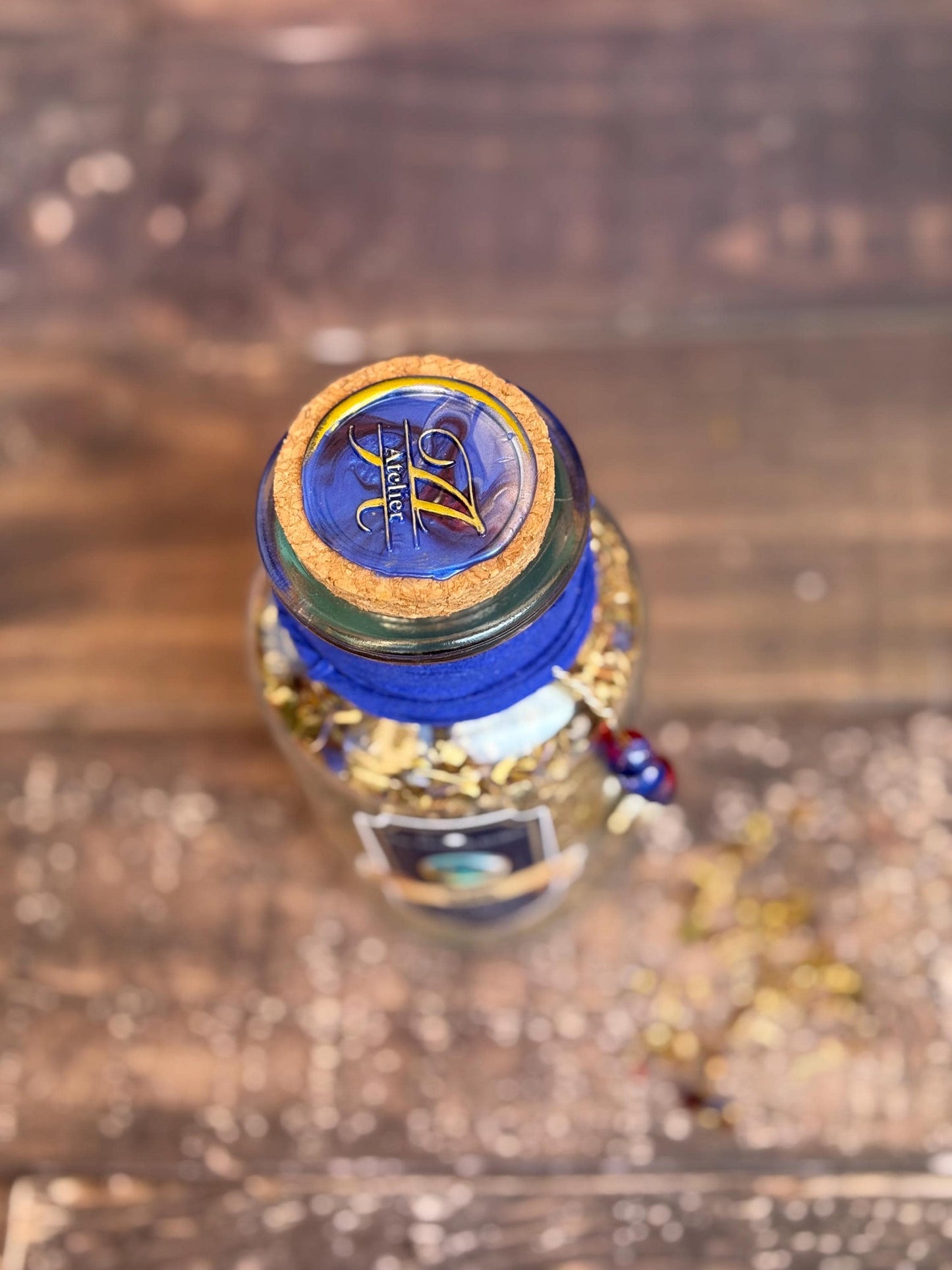 Wax seal for the seventh atelier fancy tea gift top view