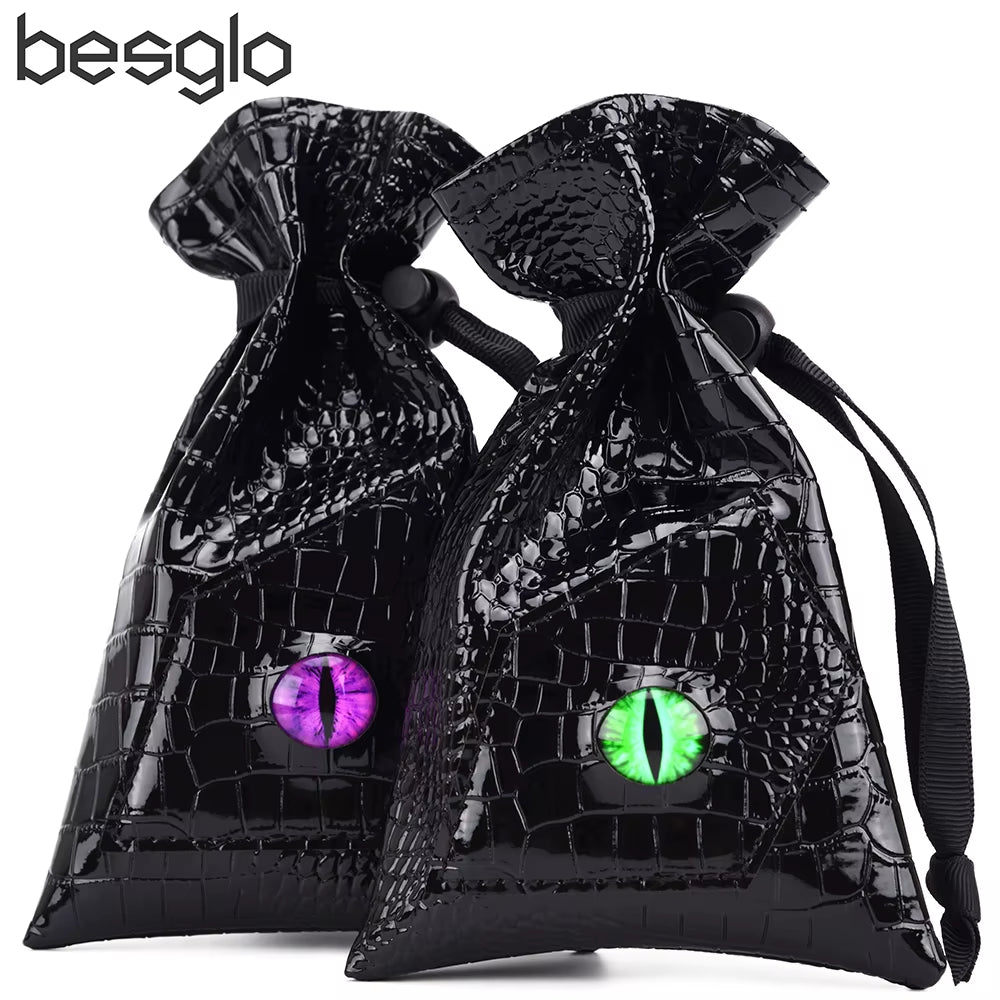 Dragon Eye Dice Bag Drawstring PU Leather DND Dice Storage Bag for Dnd Dice Coins and Other Accessories
