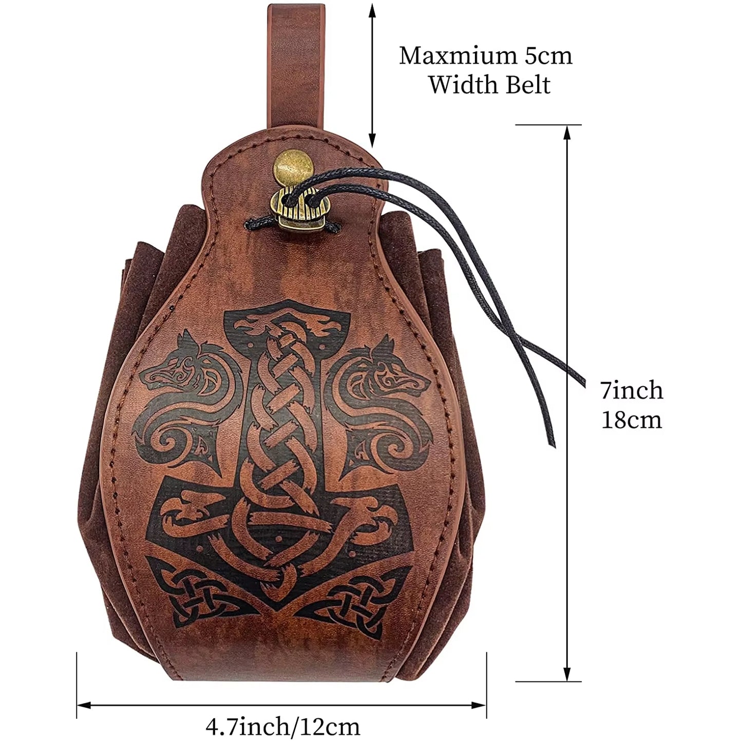 Genuine Leather for DND Dice Bag Tray 5 Celtic Designs Cute Drawstring Pouch D&D Roleplaying RPG Gift Ideas Coin Purse
