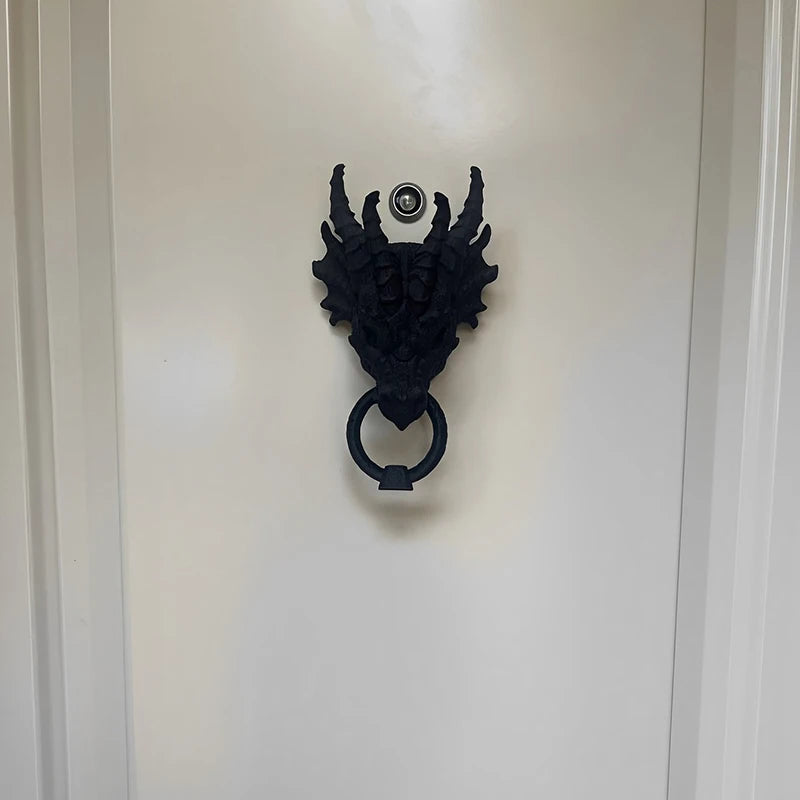 Dragon Door Knocker Goth Home Decor Gothic Home Dragon Wall Decor for Home Office Decor Dragon Head Statue Decoration