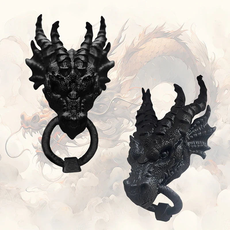 Dragon Door Knocker Goth Home Decor Gothic Home Dragon Wall Decor for Home Office Decor Dragon Head Statue Decoration