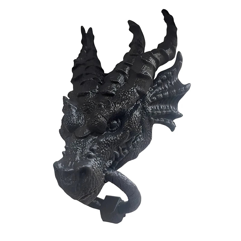 Dragon Door Knocker Goth Home Decor Gothic Home Dragon Wall Decor for Home Office Decor Dragon Head Statue Decoration