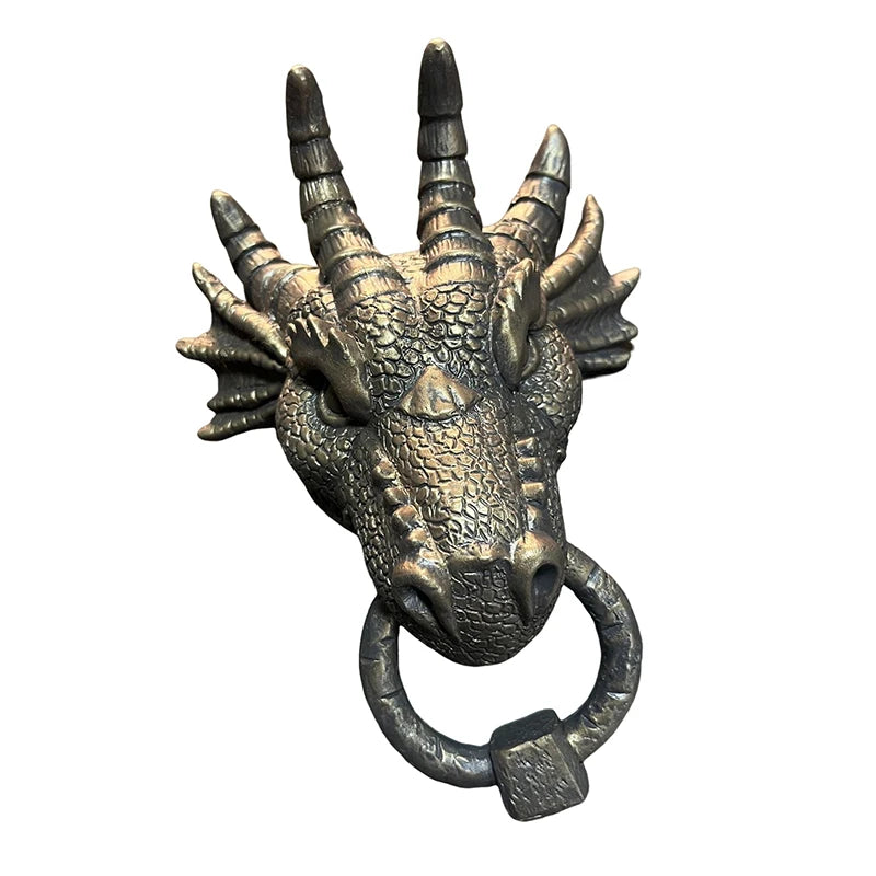 Dragon Door Knocker Goth Home Decor Gothic Home Dragon Wall Decor for Home Office Decor Dragon Head Statue Decoration