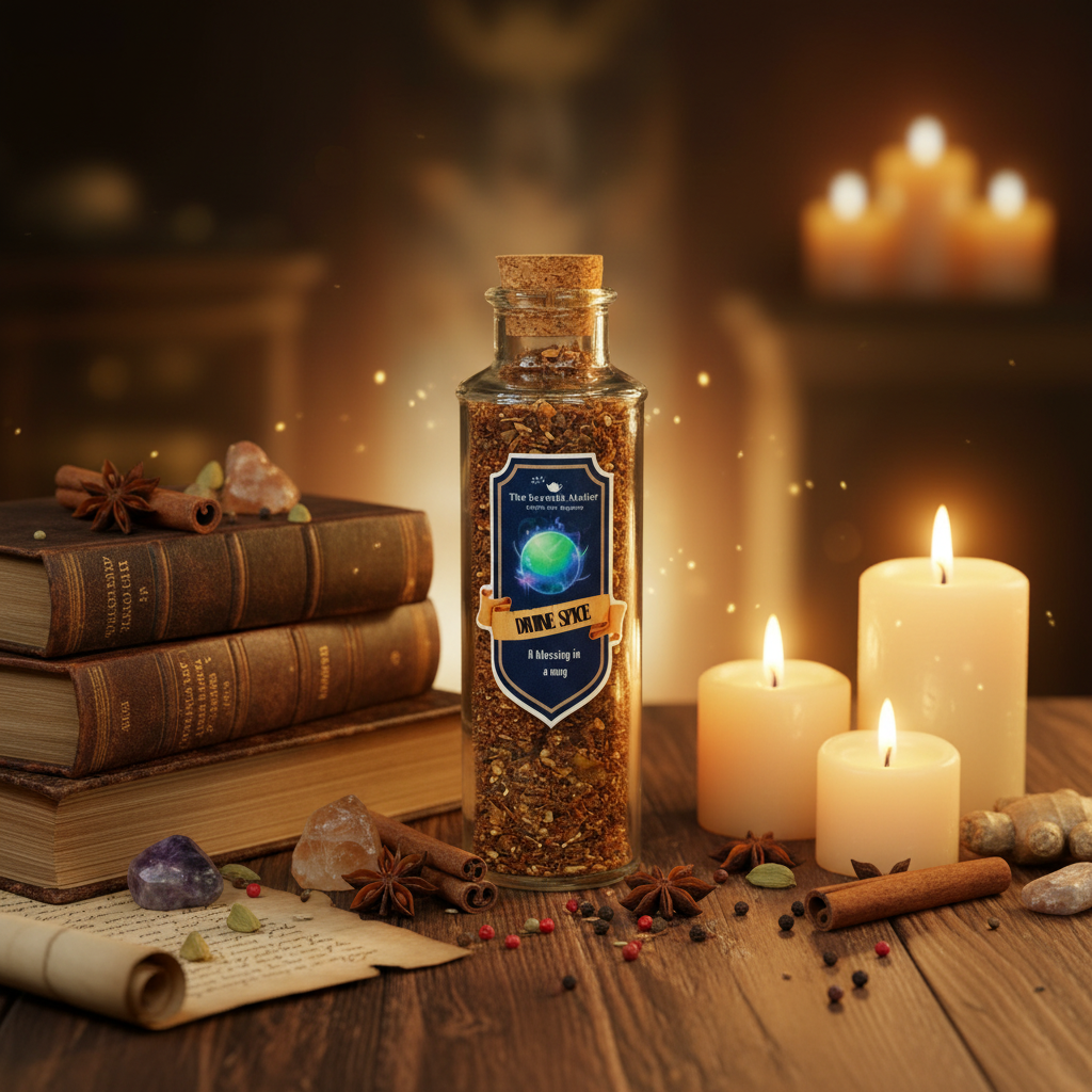Divine Spice tea bottle enhanced