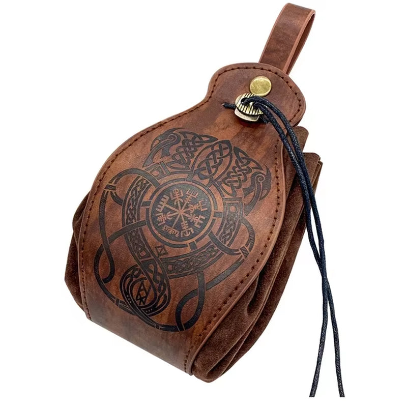 Genuine Leather for DND Dice Bag Tray 5 Celtic Designs Cute Drawstring Pouch D&D Roleplaying RPG Gift Ideas Coin Purse