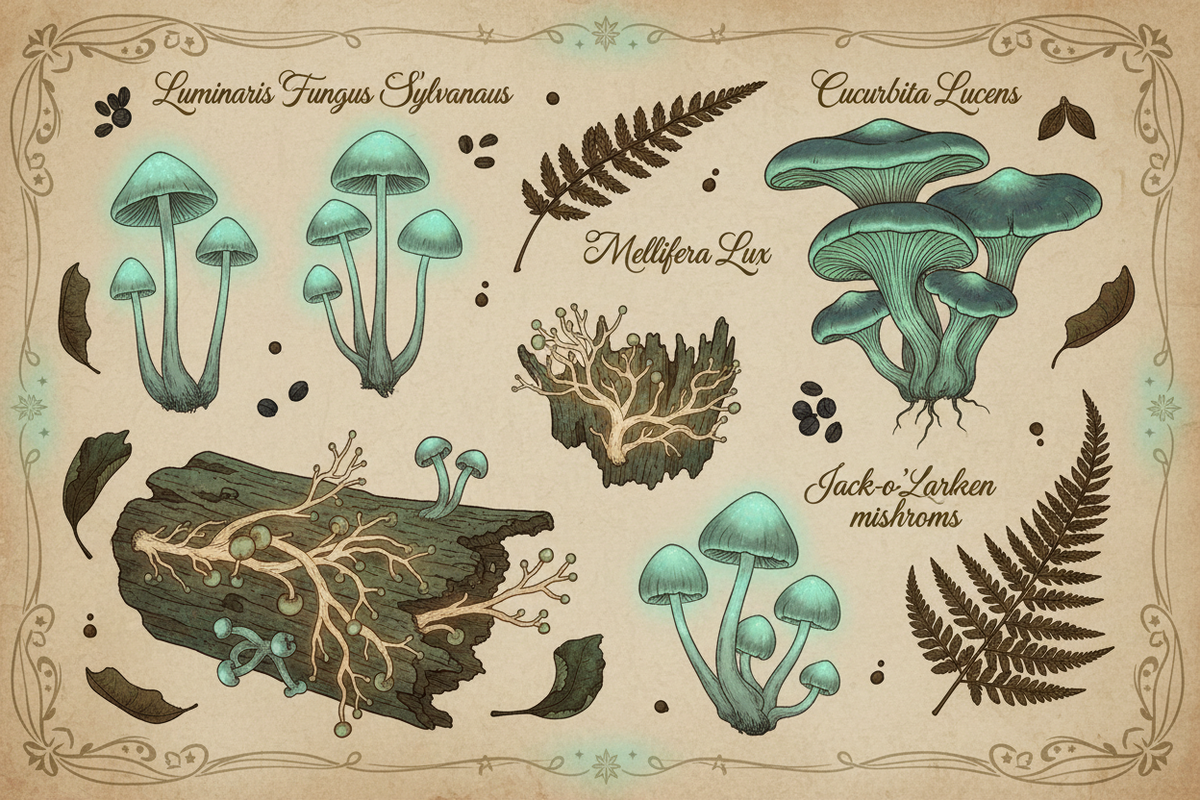 The Herbarium: Bioluminescent Mushrooms – The Fungi That Glow in the Dark (No, Really)