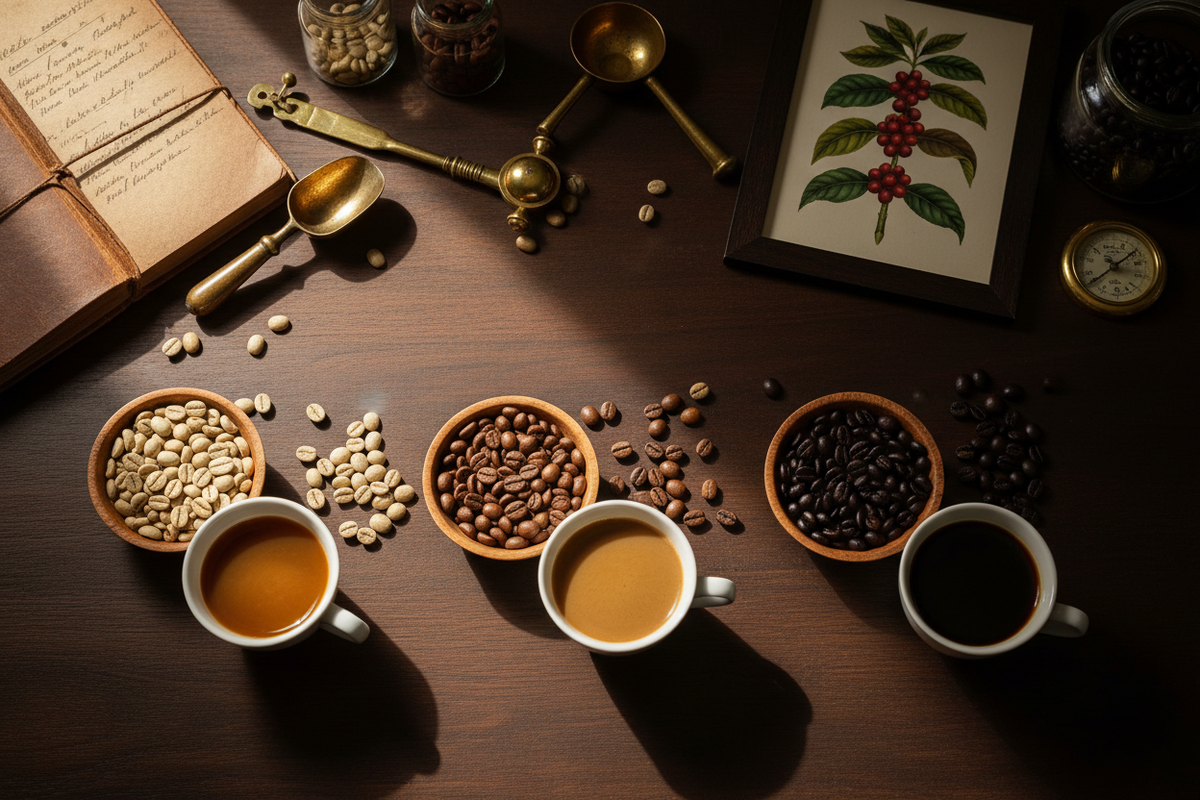 The Herbarium: Roasting Profiles – How Heat Transforms Coffee from Light to Dark