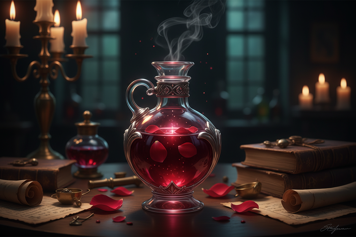 The Crimson Rose Potion: An Unsweetened Elixir of Discerning Palates