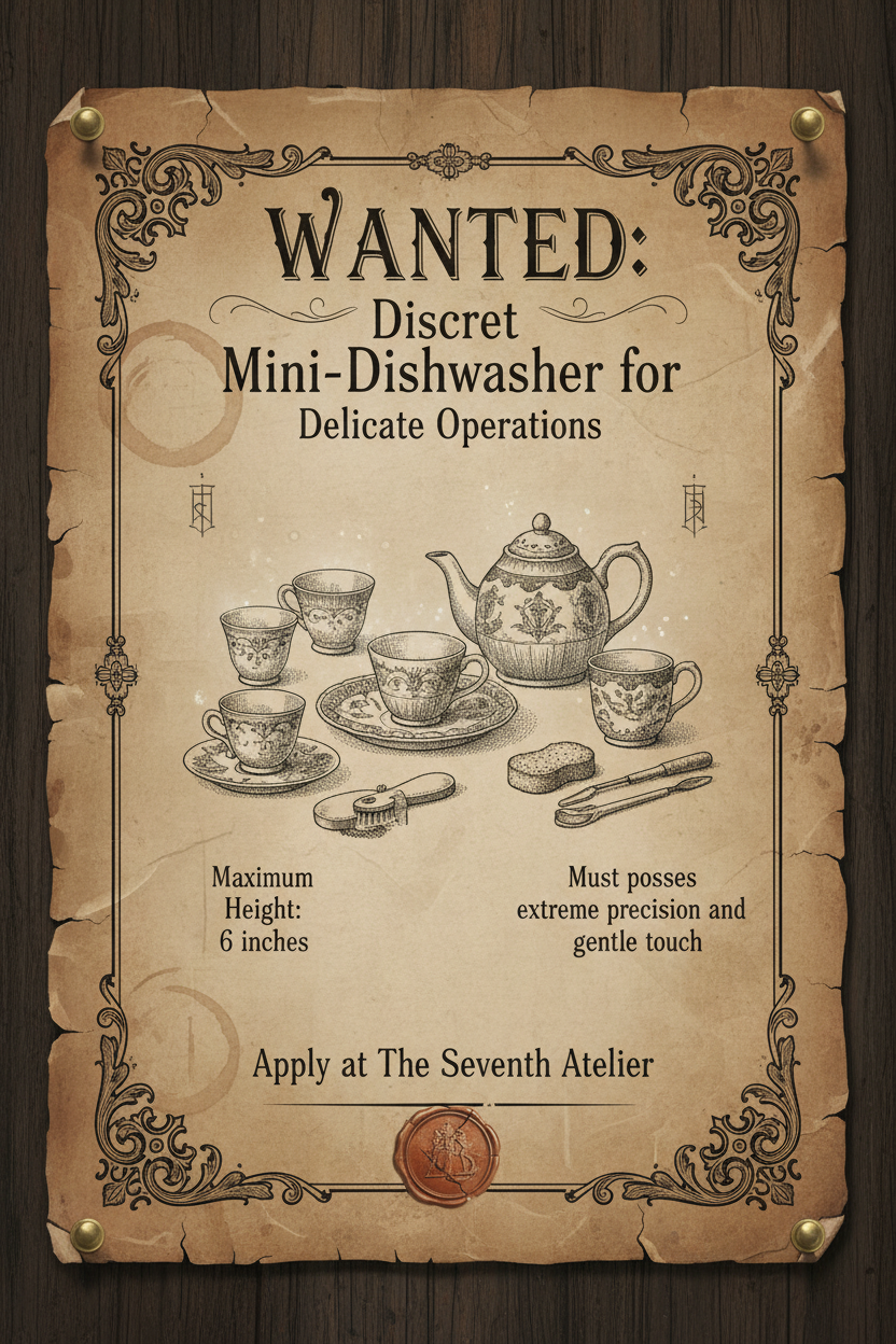 WANTED: Discreet Mini-Dishwasher for Delicate Operations