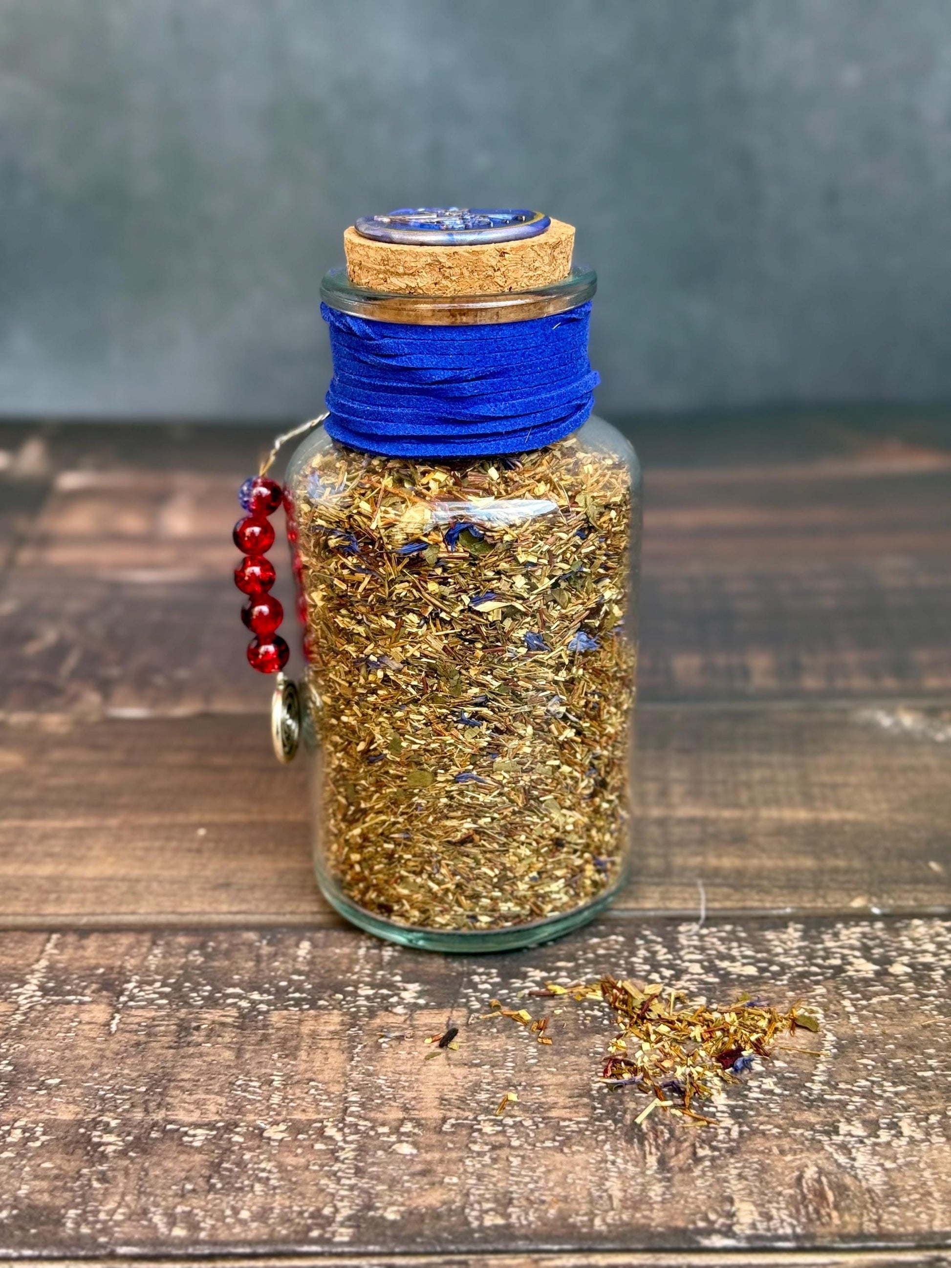diy storage jar for tea cupboard
