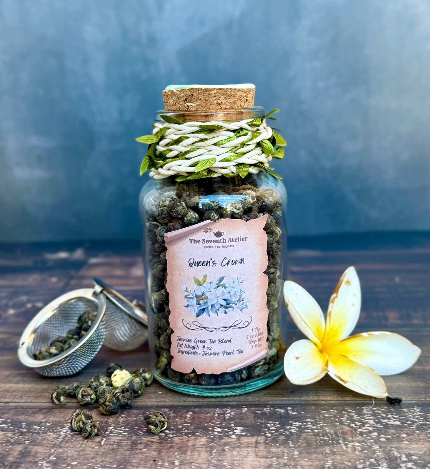 Queen's Crown Jasmine Pearls Tea | Elegant White Tea Fantasy Blend