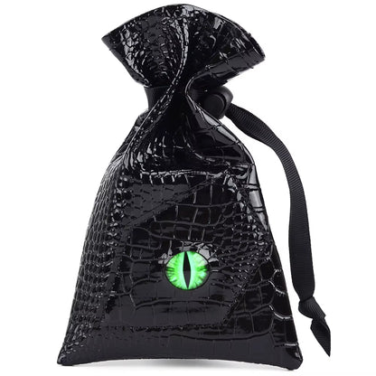 Dragon Eye Dice Bag Drawstring PU Leather DND Dice Storage Bag for Dnd Dice Coins and Other Accessories