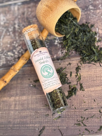 Emerald Willow Tendrils Green Tea | Japanese Sencha Tea | Loose Leaf | Elven Brew