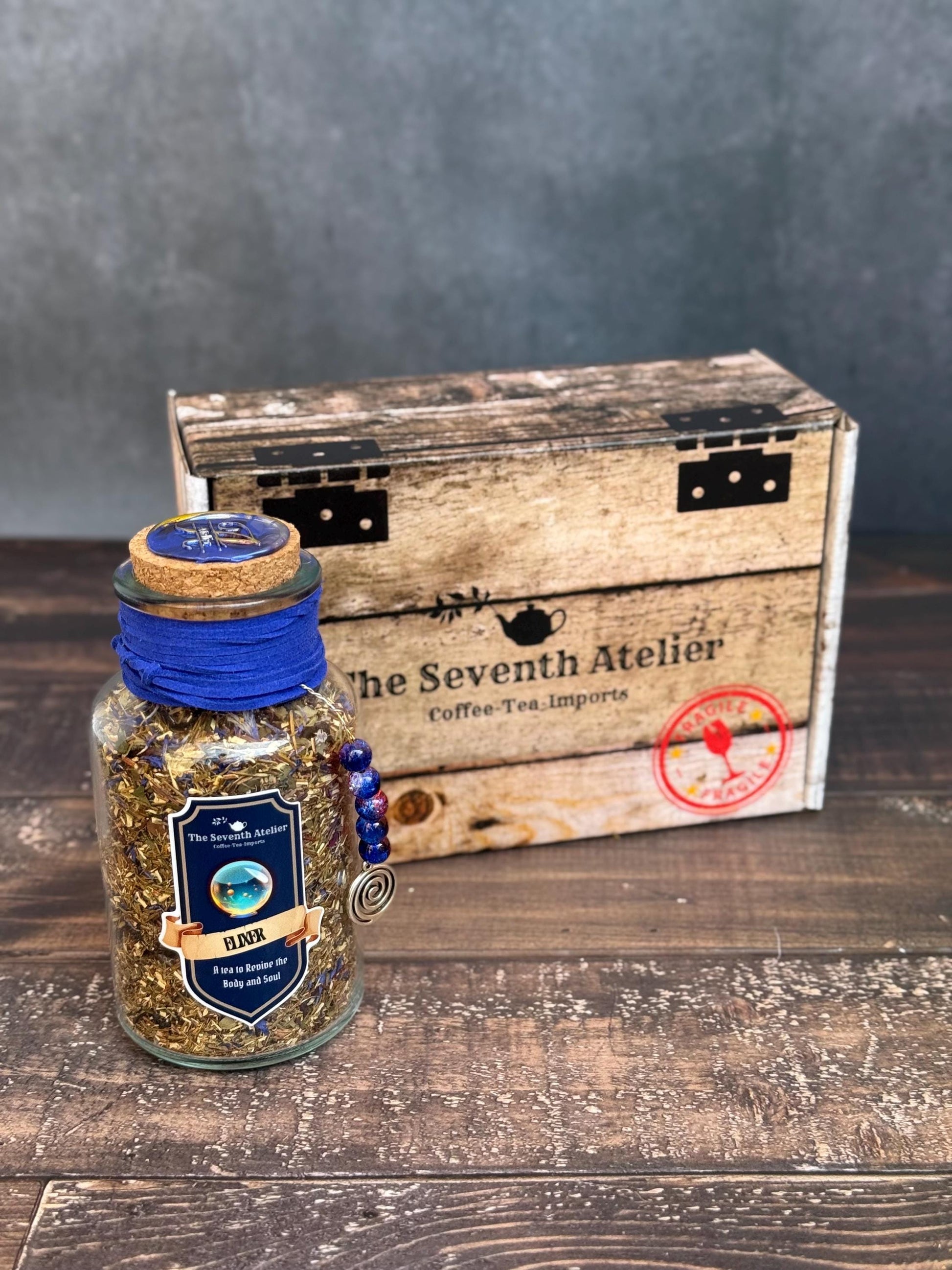 Blueberry Tea Gift Set Fantasy Dnd Tea crate for tea lover dungeon master 