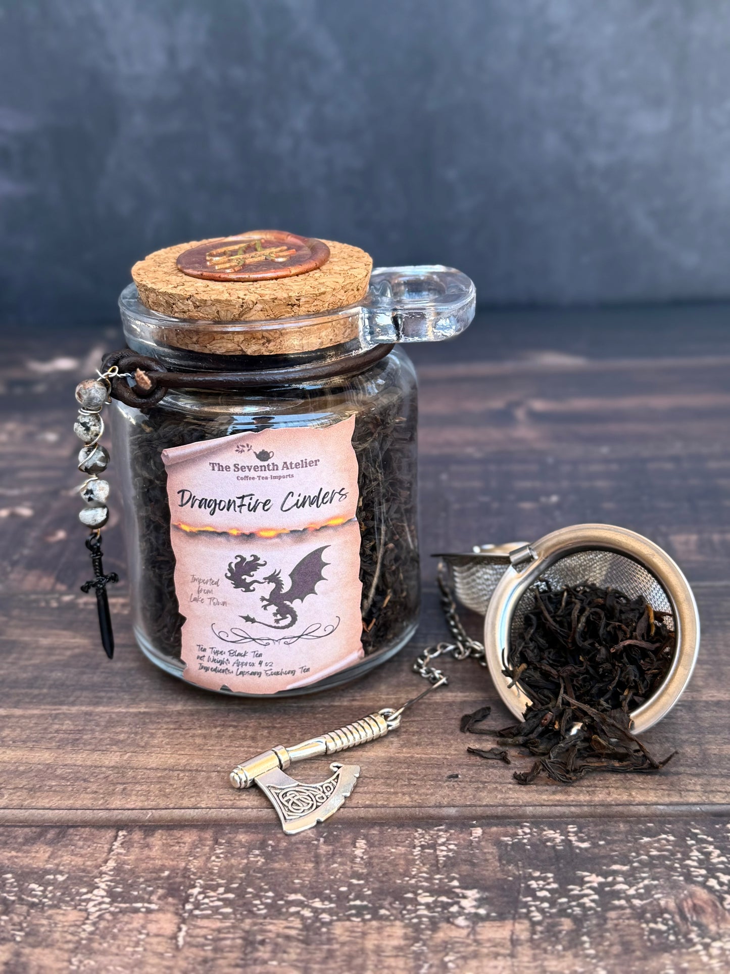 Dragonfire Cinders Black Tea | Smoked Lapsang Souchong | D&D Fantasy Loose Leaf Tea