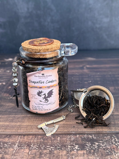 Dragonfire Cinders Black Tea | Smoked Lapsang Souchong | D&D Fantasy Loose Leaf Tea