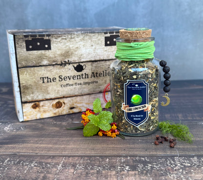 Cure Concoction Cold Care Tea | Natural Remedy Loose Leaf Blend | Green Tea with Ginger & Peppermint