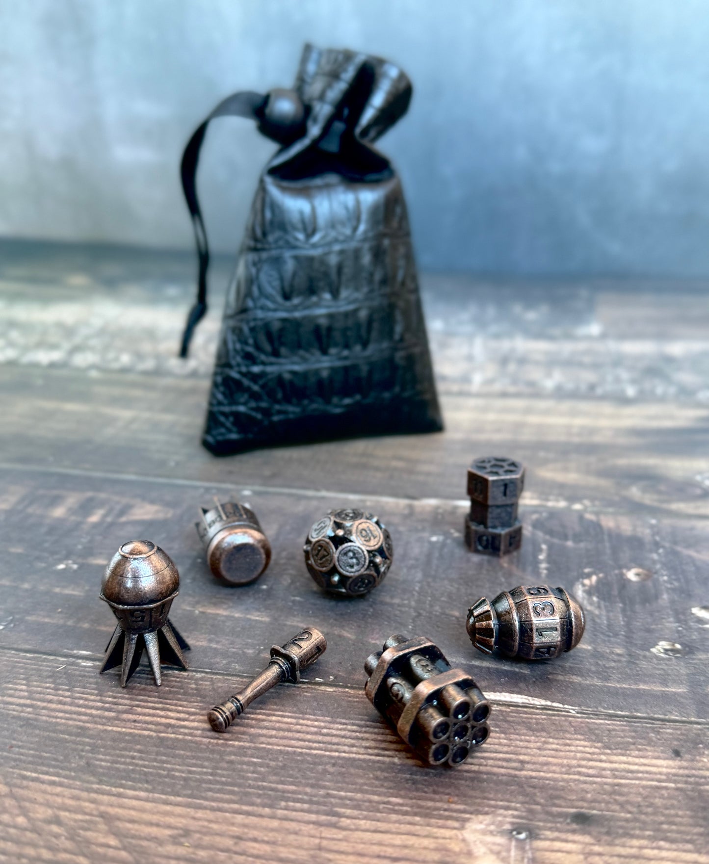 Tactical Chaos Ordinance: The Eldrin Nightshade "Bomb" Metal Dice Set