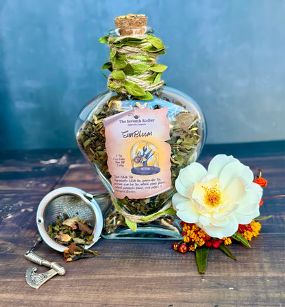 Sunbloom | Jasmine Rose White Tea | Loose Leaf | Elven Style Tea Jar