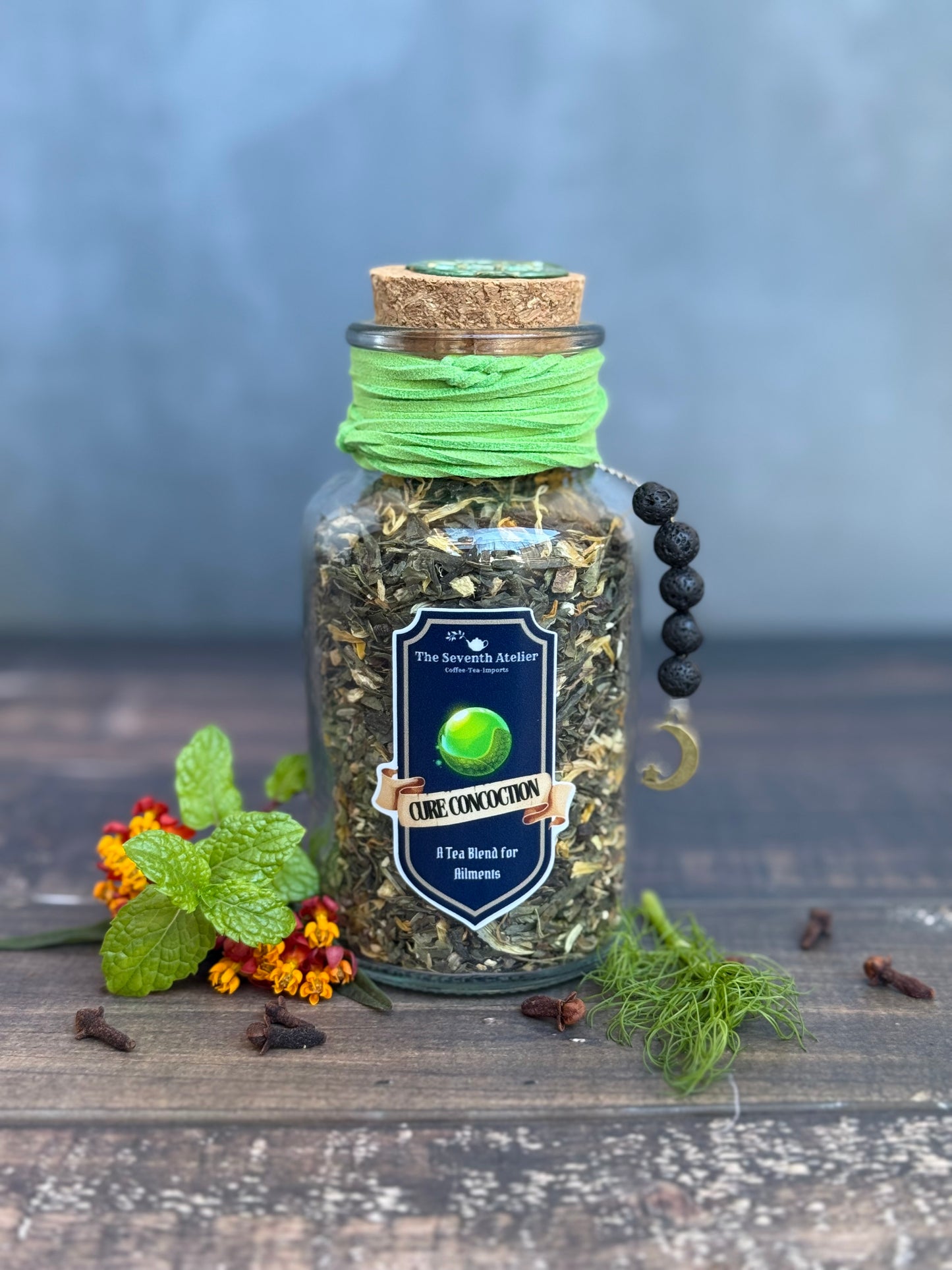 Cure Concoction Cold Care Tea | Natural Remedy Loose Leaf Blend | Green Tea with Ginger & Peppermint