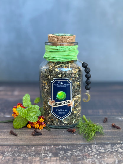 Cure Concoction Cold Care Tea | Natural Remedy Loose Leaf Blend | Green Tea with Ginger & Peppermint