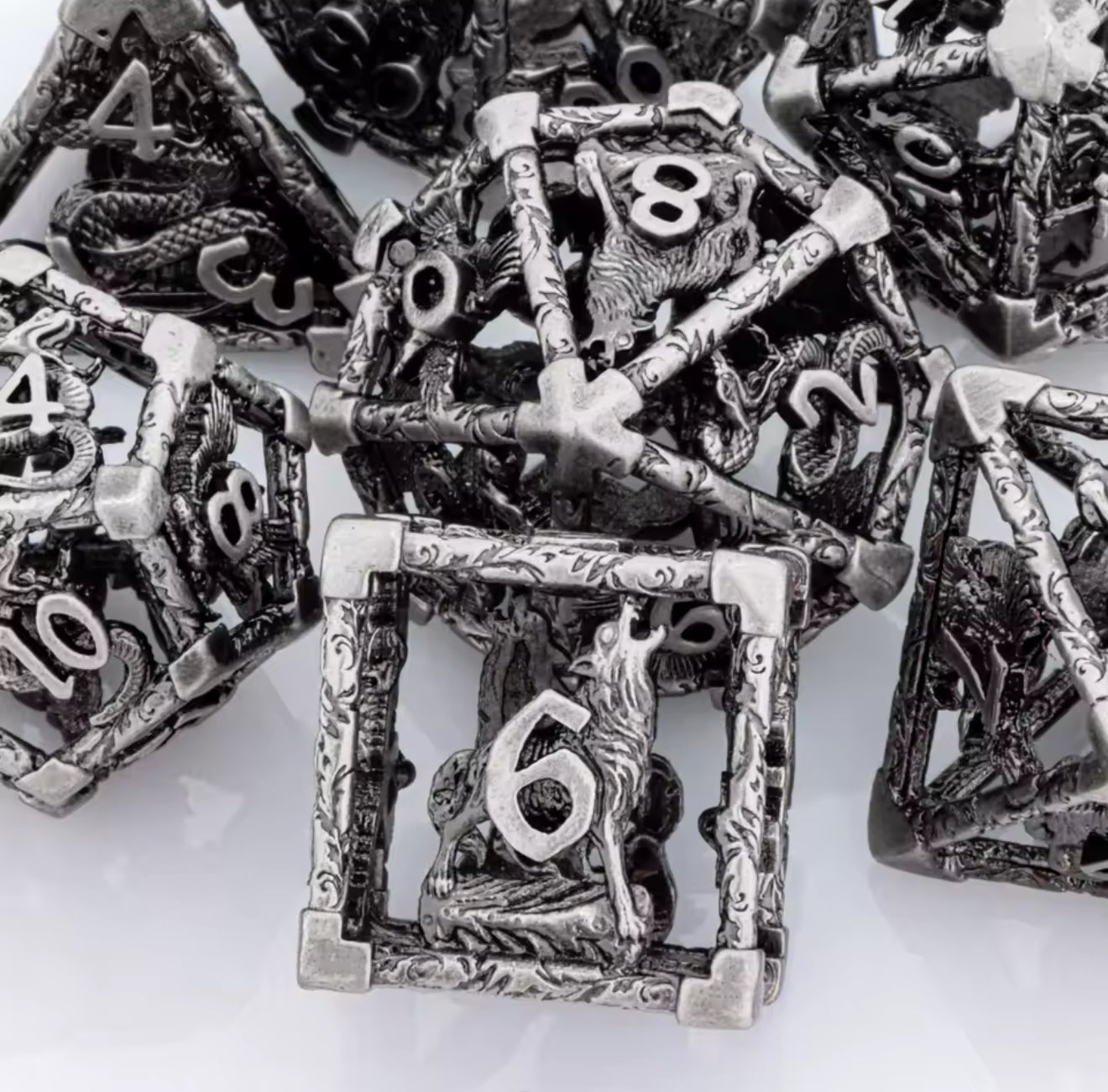Oracles of Fate Hollow Metal Dice Set