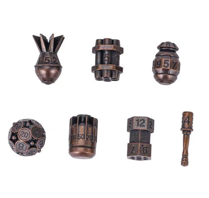 Tactical Chaos Ordinance: The Eldrin Nightshade "Bomb" Metal Dice Set