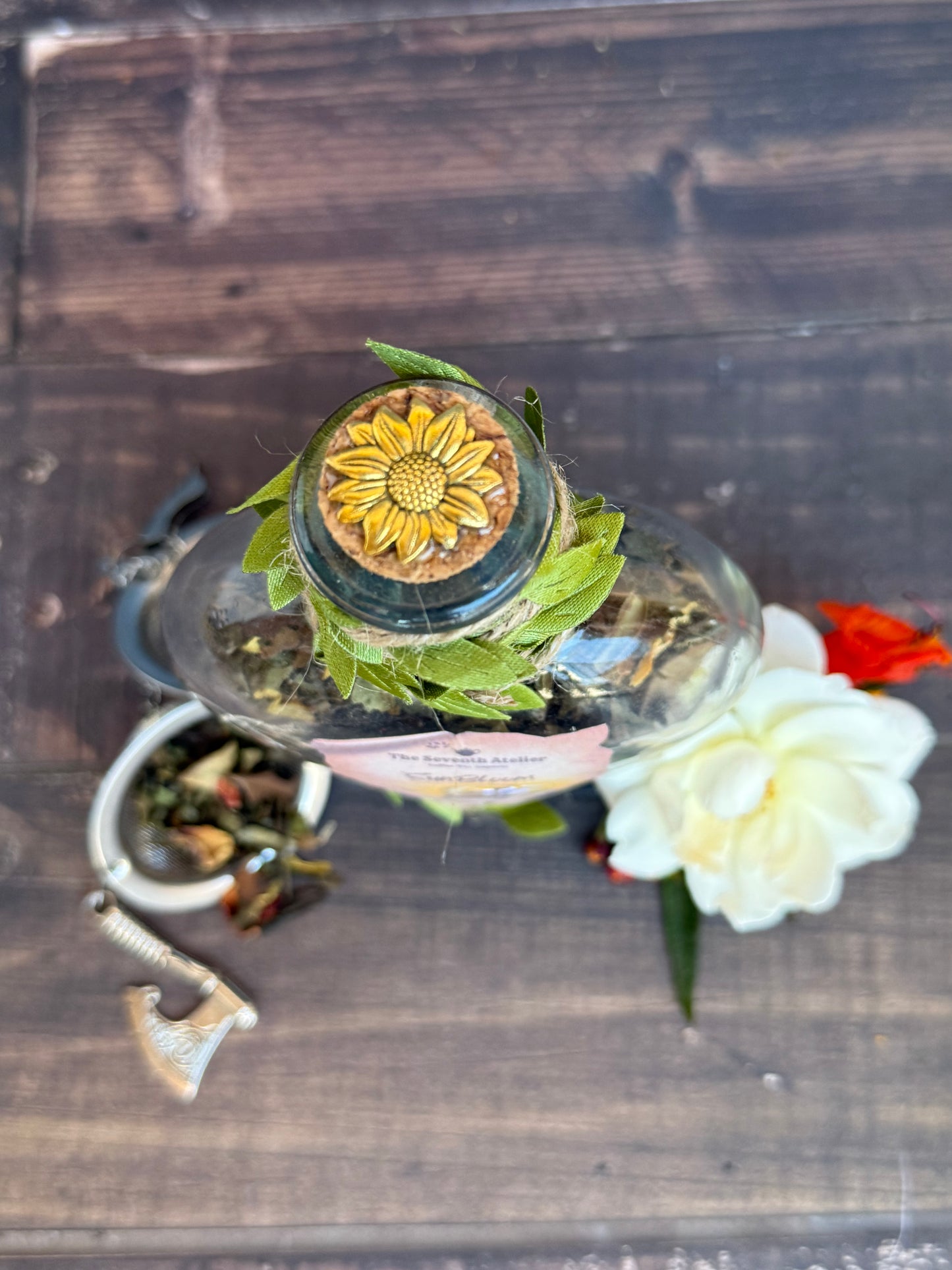 Sunbloom | Jasmine Rose White Tea | Loose Leaf | Elven Style Tea Jar