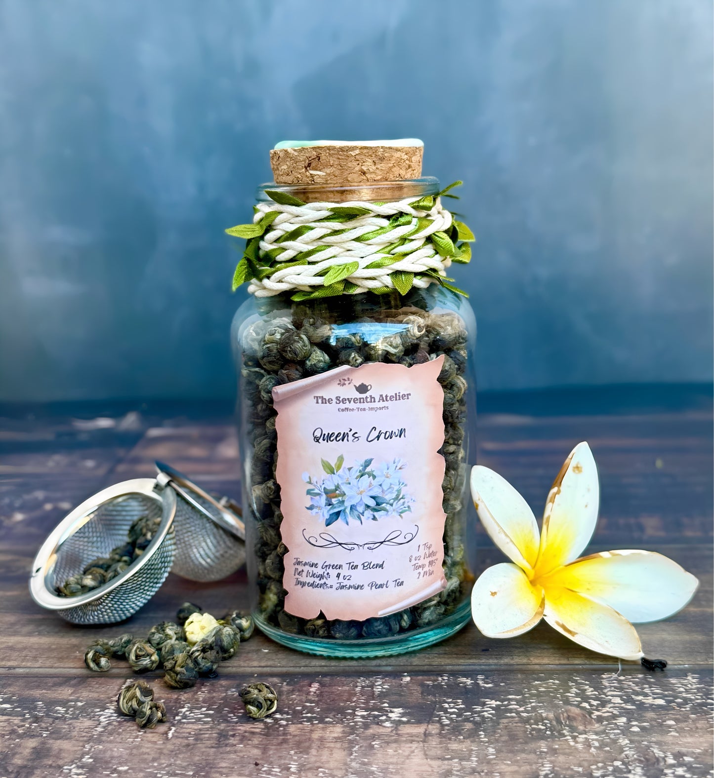 Queen's Crown Jasmine Pearls Tea | Elegant White Tea Fantasy Blend