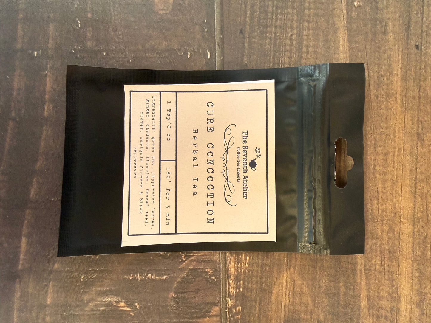 Cure Concoction Cold Care Tea | Natural Remedy Loose Leaf Blend | Green Tea with Ginger & Peppermint