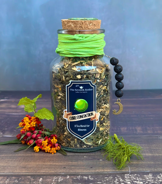 Cure Concoction Cold Care Tea | Natural Remedy Loose Leaf Blend | Green Tea with Ginger & Peppermint