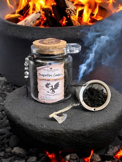 Dragonfire Cinders Black Tea | Smoked Lapsang Souchong | D&D Fantasy Loose Leaf Tea