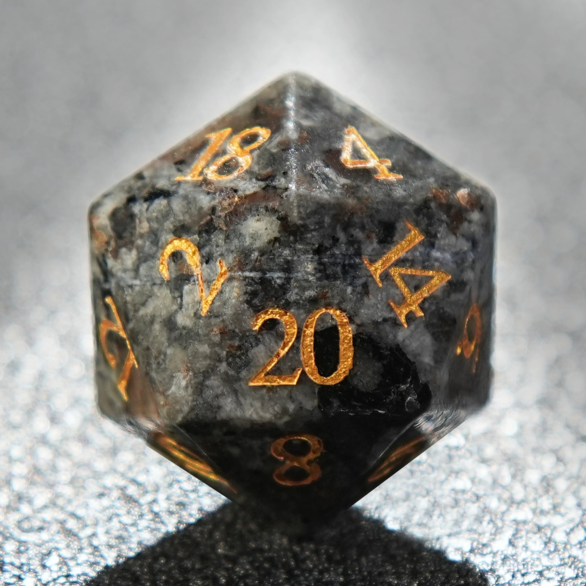 7Pcs DND Flame Stone Gemstone Dice Volcanic Rock Dice Set Multi-Sided Polyhedral Dice for D&D Game COC Role Playing RPG Table