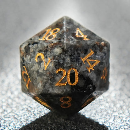 7Pcs DND Flame Stone Gemstone Dice Volcanic Rock Dice Set Multi-Sided Polyhedral Dice for D&D Game COC Role Playing RPG Table