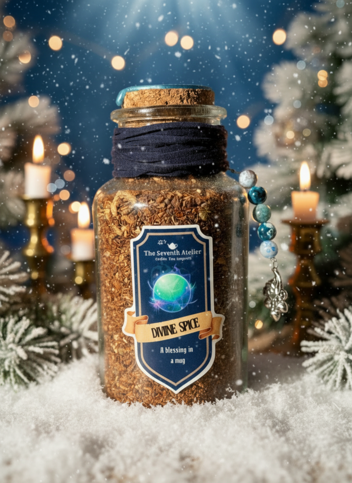 Eldrin's Divine Spice Tea: Rooibos Vanilla Chai Latte Base. Christmas Cloud Comfort Brew.