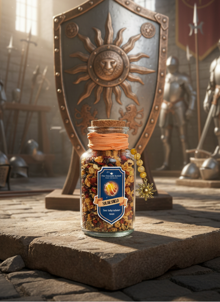 Solar Shield Peach Tea - Fruity Loose Leaf Herbal Blend for Iced Tea