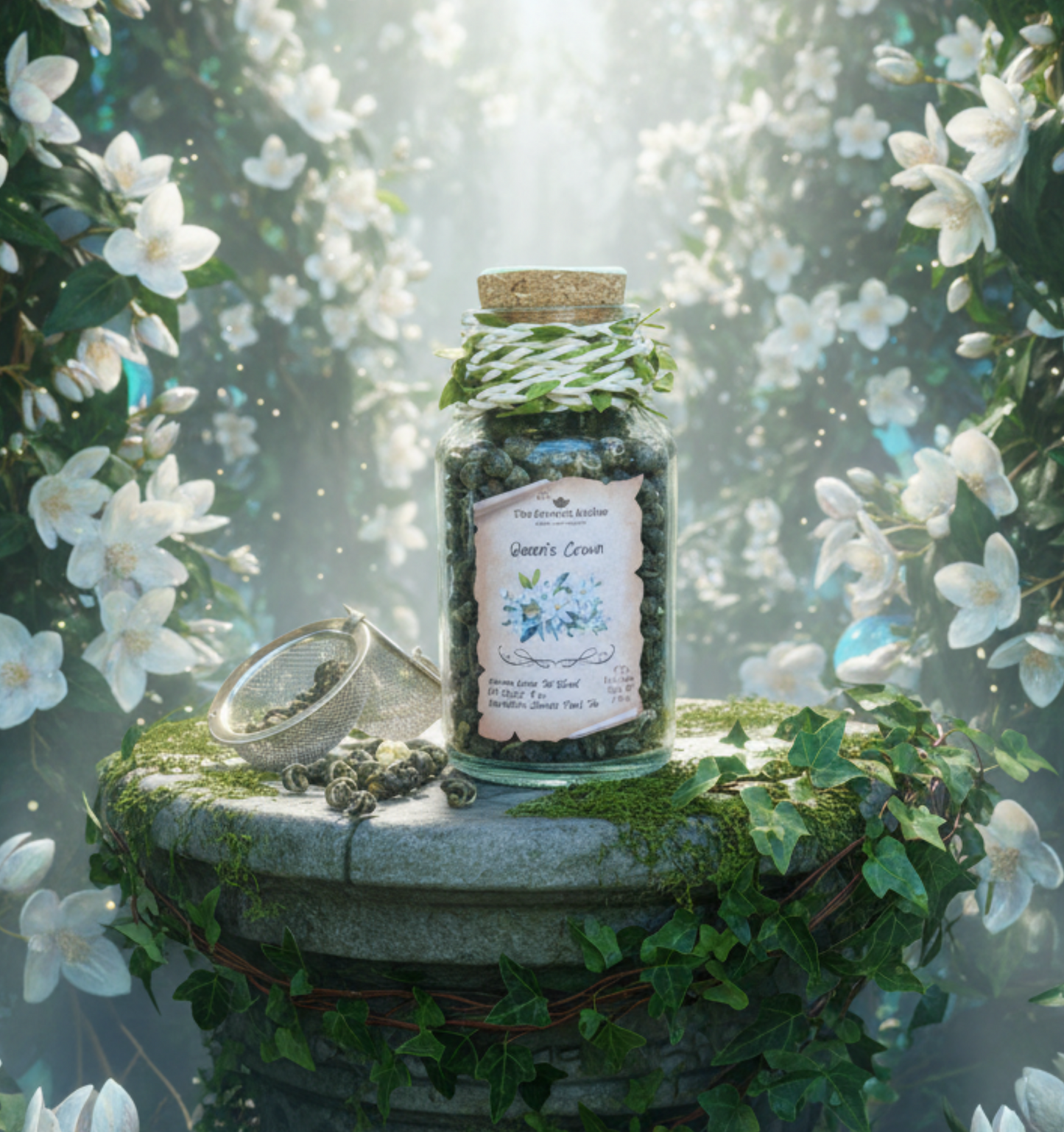 Queen's Crown Jasmine Pearls Tea | Elegant White Tea Fantasy Blend