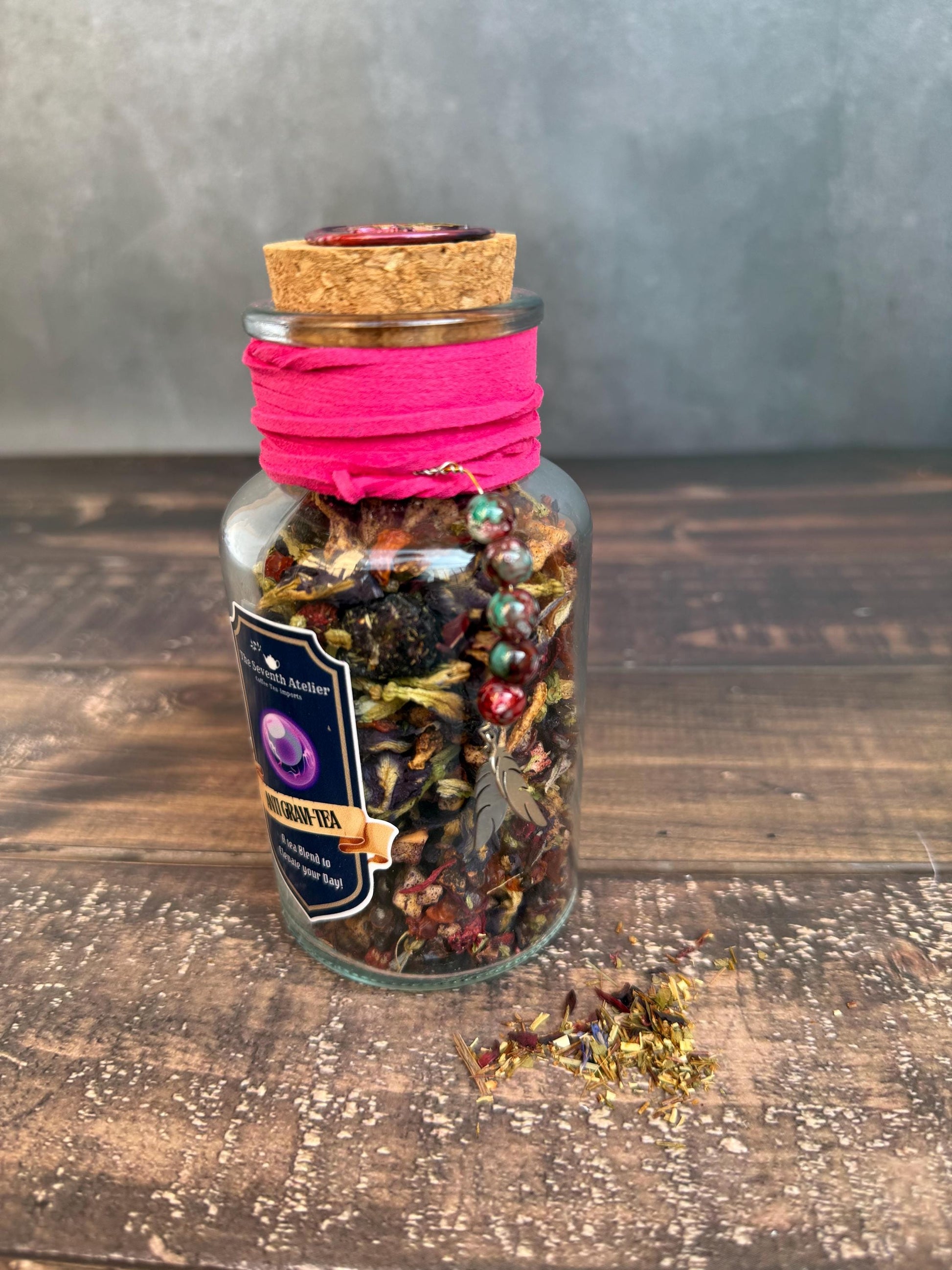 Glass Tea Jar Gift for Tea Lover Side View