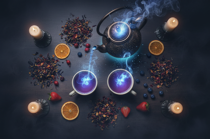 Anti-Gravi-Tea dark mystical overhead teapot