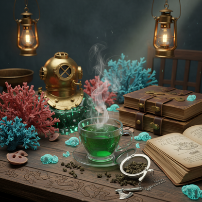 Brewed Green Tea with Nautical Elements