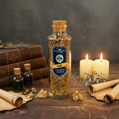 Elixir tea bottle enhanced