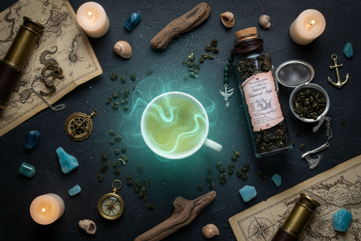 Enchanted Shipwreck Algae overhead flat lay