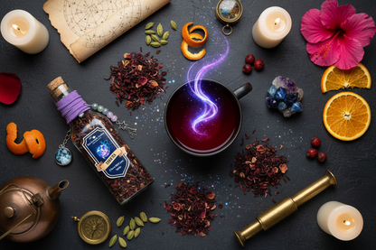 Ether Tea overhead flat lay