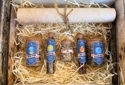 Fantasy Tea Gift for Gamer Present Bundle Loose Leaf Dragon Brew Glass Jar Blue Label Custom Set Herbal Collection Monster Tea Party Gift