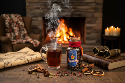 Fire Flask in cozy fireside scene