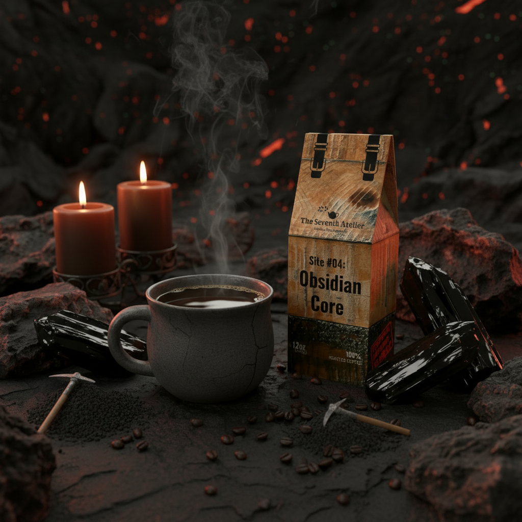 Obsidian Core Coffee | Site #4 Dark Roast | Whole Bean Coffee | Chocoloate Smoky Intense