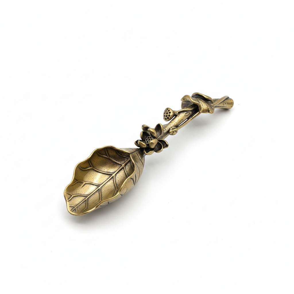 Ornate Tea Spoon white background