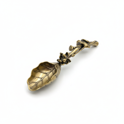 Ornate Tea Spoon white background