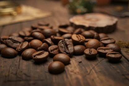 Petrified Grove Coffee macro bean shot